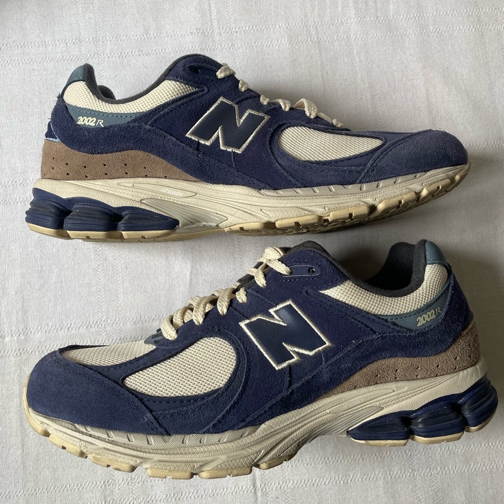 New Balance 2002r Night Tide Blue Cream White Sneakers Men's Size 10.5 M2002RG - Picture 6 of 9